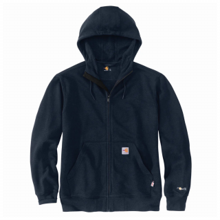 Carhartt Navy Flame Resistant Hooded Zip Front Sweatshirt